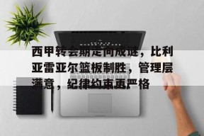爱游戏登陆入口-包含西甲转会期走向成谜，比利亚雷亚尔篮板制胜，管理层满意，纪律约束更严格的词条